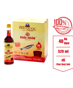 nuoc mam khai hoan phu quoc hop 6 chai 520ml 40 dam
