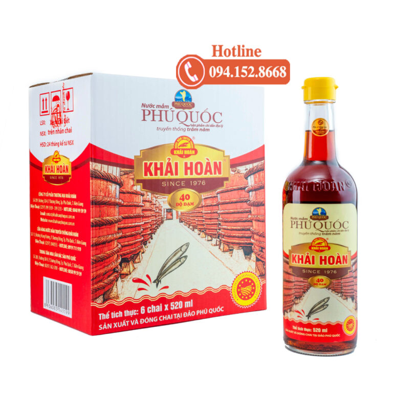 nước mắm khải hoàn 520ml 40 độ đạm