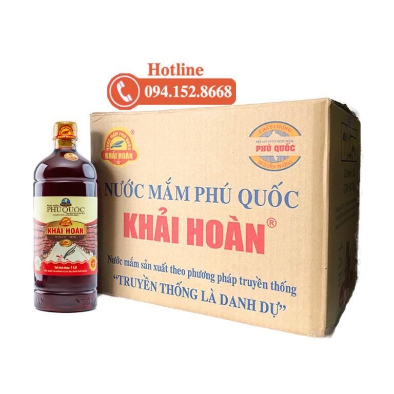 Nước mắm khải hoàn chai nhựa 1lit 40 độ đạm