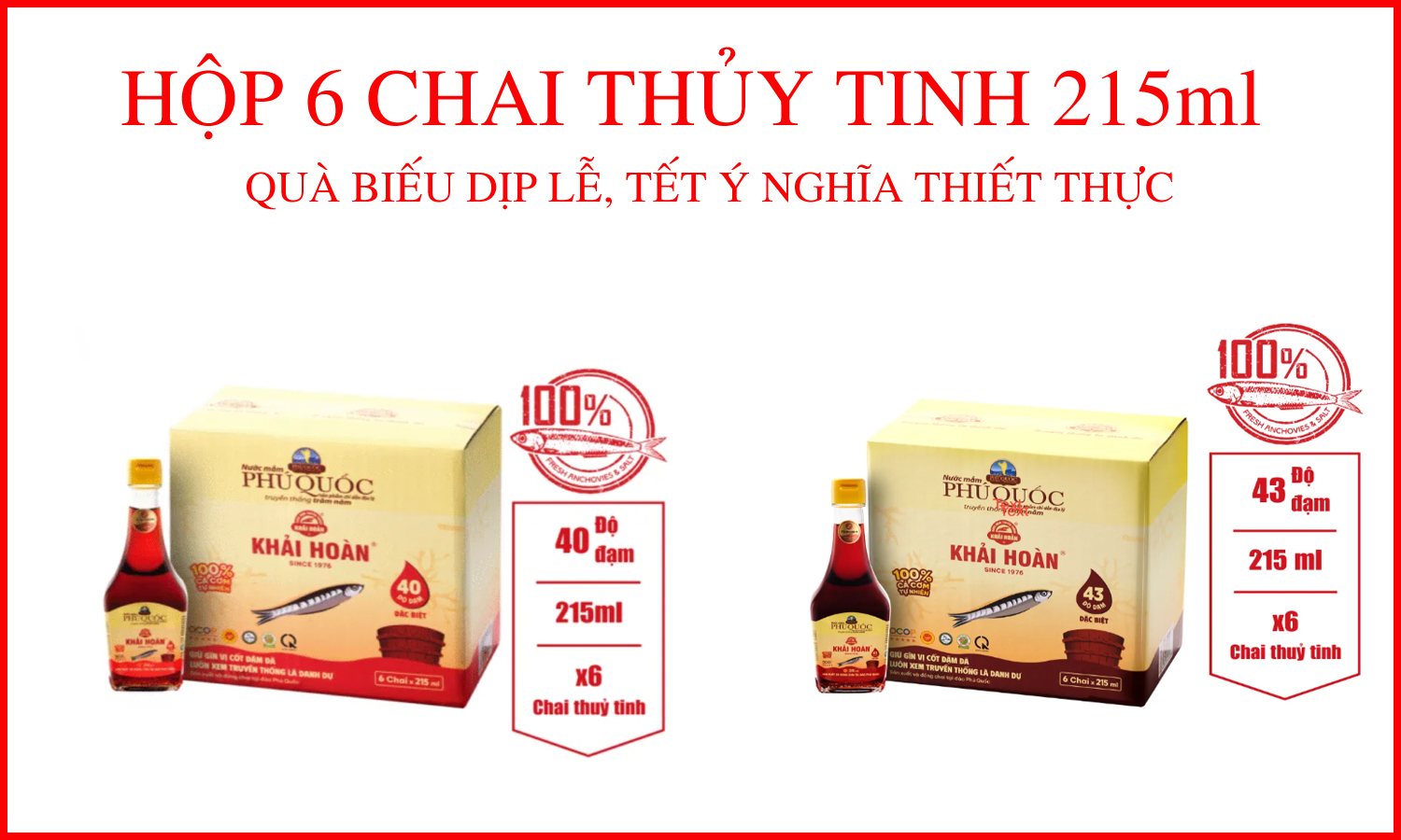 Nuoc mam phu quoc khai hoan hop 6 chai 520ml